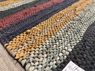 Vloerkleed, meerkleurig leer